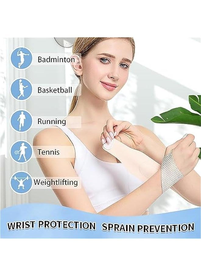 Generic - Ultra Thin Wrist Brace Support for Carpal Tunnel, Breathable Wrist Band Adjustable velcro straps for Wrist Wraps, Stabilizer for Tendonitis, Arthrits Pain Relieving Black 2 Pieces - Image 1