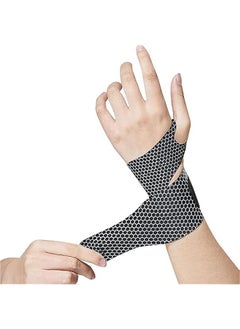 Ultra Thin Wrist Brace Support for Carpal Tunnel, Breathable Wrist Band Adjustable velcro straps for Wrist Wraps, Stabilizer for Tendonitis, Arthrits Pain Relieving Black 2 Pieces