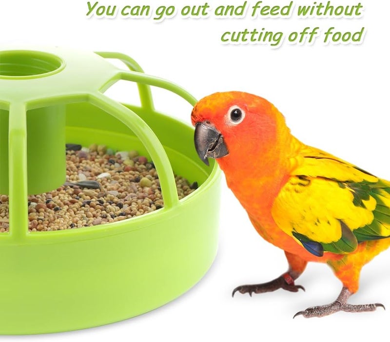 DQITJ 2 Pack Chicken Feeder Poultry Food Dispenser Chicken Plastic Water Feeder for Small Poultry Chicken Duck Pigeon Quail Bird - Image 4
