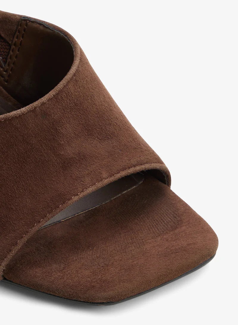 Aldo DARK BROWN Comacan Heeled Sandals for Women | Best Price UAE
