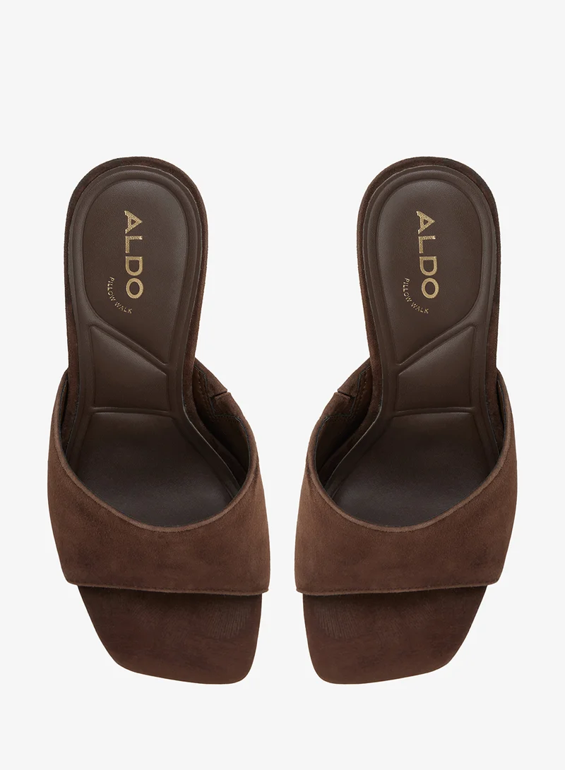 Aldo DARK BROWN Comacan Heeled Sandals for Women | Best Price UAE