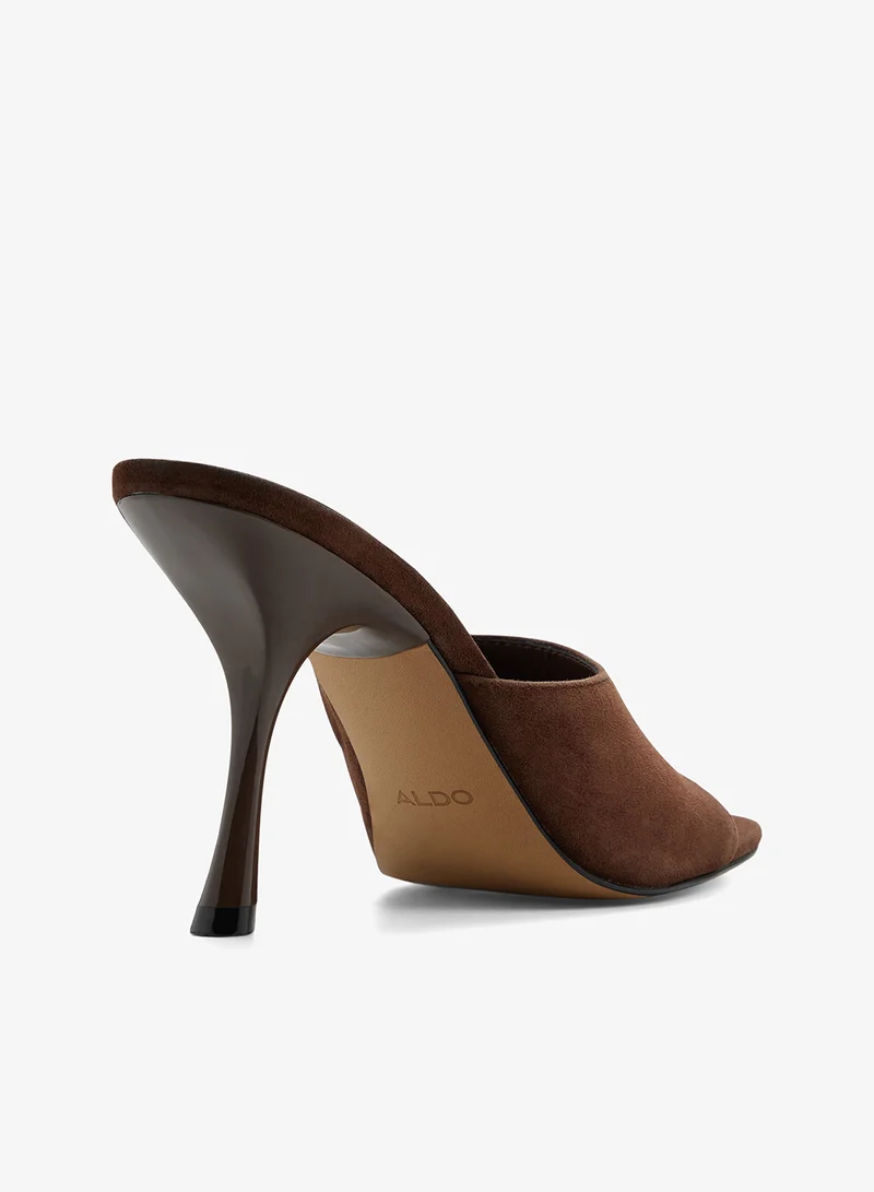 Aldo DARK BROWN Comacan Heeled Sandals for Women | Best Price UAE