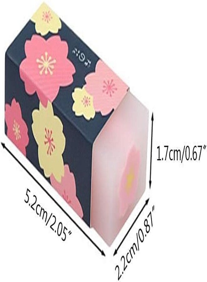 WaigN 6Pcs Pink Lovely Cherry Blossoms Rubber Erasers, Petal Sketch Painting Pencil Correction Tool, School Office Stationery Supply Standard Pencil Erasers, Erasers and Correction Products - Image 2
