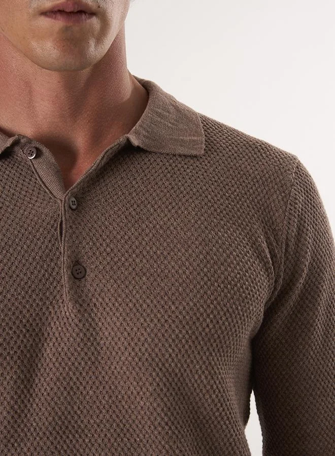 FELIX HARDY Sweater with Polo Collar and buttons