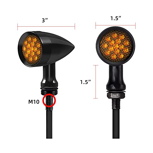 DREAMIZER LED Turn Signals Front Rear 15 LED Motorcycle Lights Super Bright Bulbs Compatible With Harley Honda Yamaha Suzuki and More - Image 5
