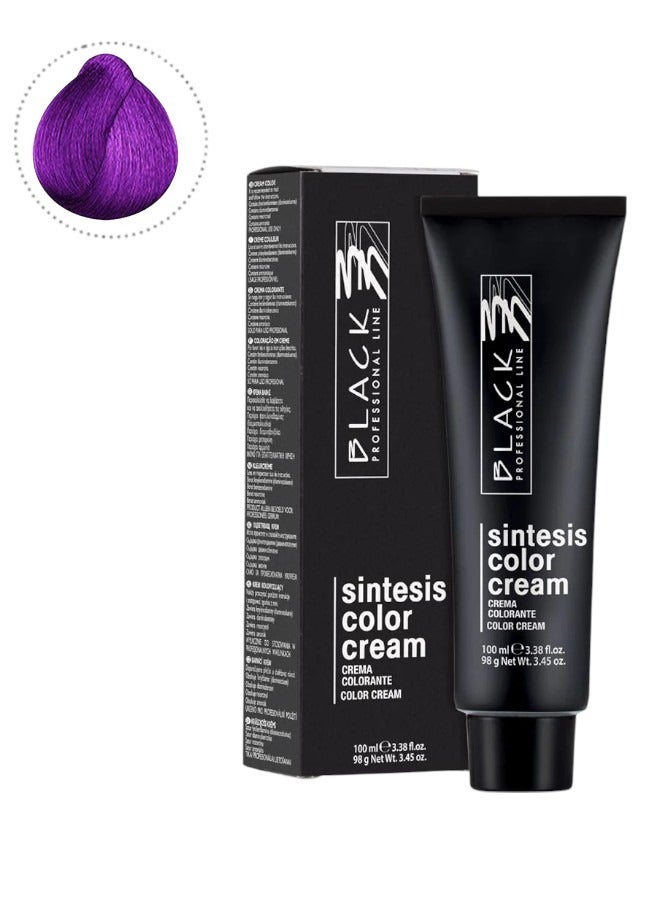 Black Professional Line Sintesis Hair Color Cream Passion Violet GLC7 - 100ml Vibrant Colour - Image 1