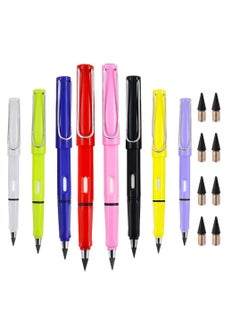 Y&D 8 Pcs Inkless Pencils,Everlasting Pencil Unlimited Writing Eternal Write Smoothly Metal Pen with Replaceable Graphite Nib & Eraser for Kids,Adults,Home,Office,School Supplies  - Image 1