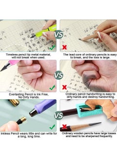 Y&D 8 Pcs Inkless Pencils,Everlasting Pencil Unlimited Writing Eternal Write Smoothly Metal Pen with Replaceable Graphite Nib & Eraser for Kids,Adults,Home,Office,School Supplies  - Image 4