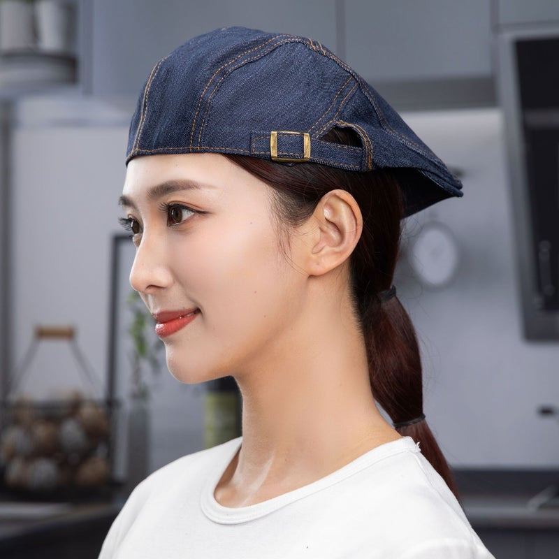 Catering Work Cap Breathable Net Forward Cap Men And Women Chef Beret Milk Tea Shop Restaurant Waiter Hat - Image 3