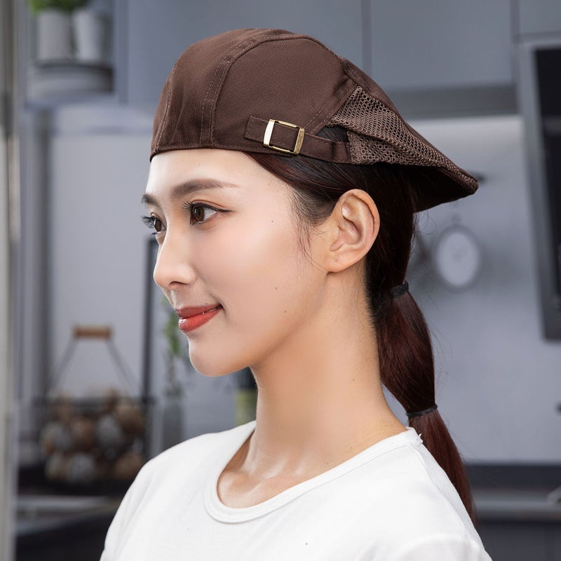 Catering Work Cap Breathable Net Forward Cap Men And Women Chef Beret Milk Tea Shop Restaurant Waiter Hat - Image 5