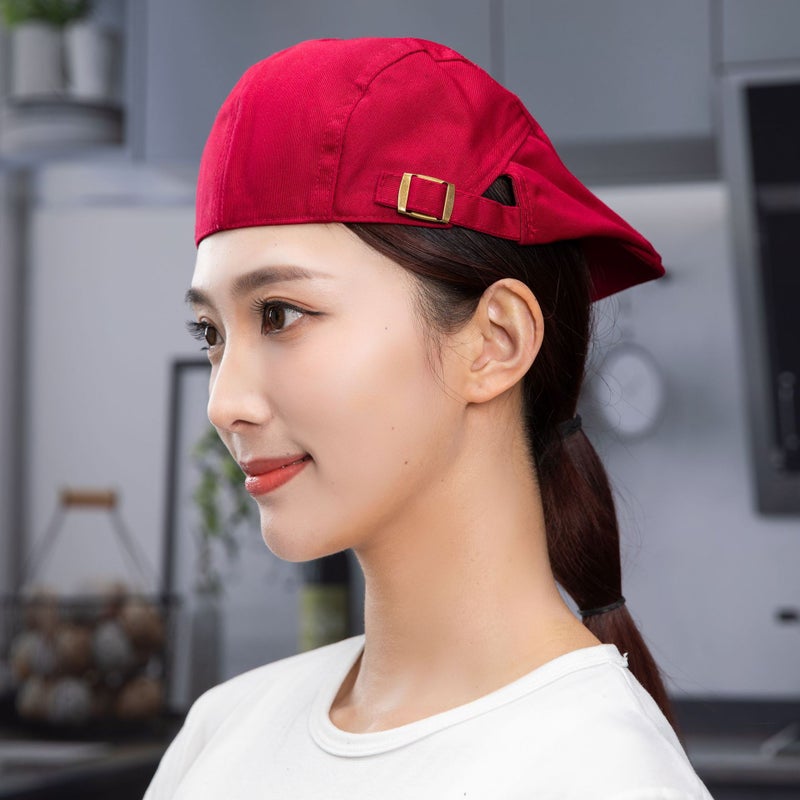 Catering Work Cap Breathable Net Forward Cap Men And Women Chef Beret Milk Tea Shop Restaurant Waiter Hat - Image 4