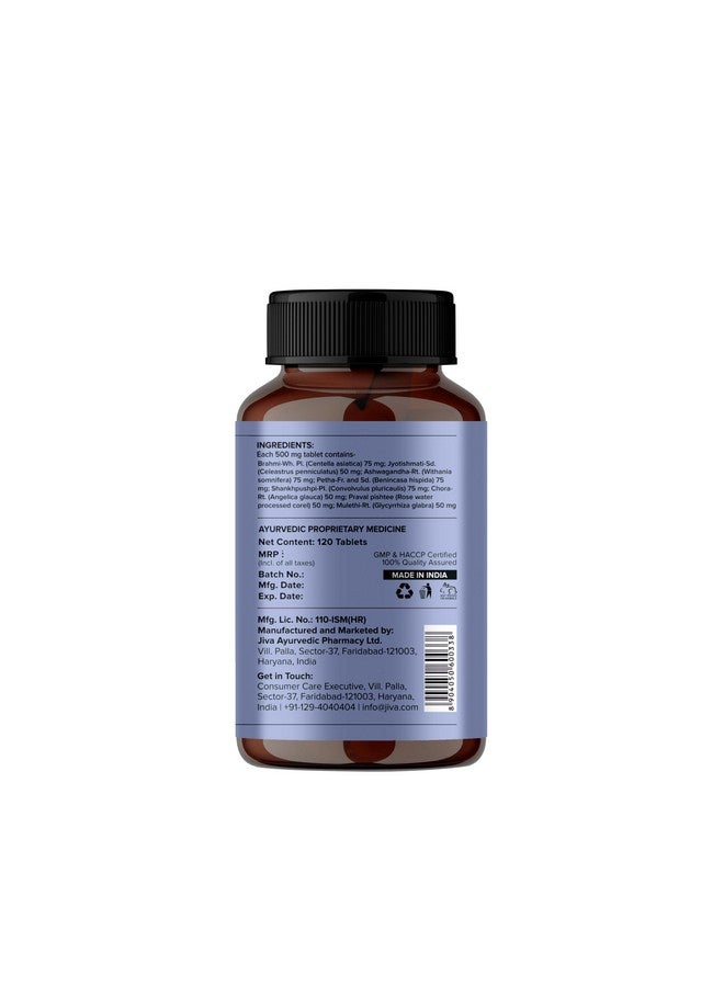 Jiva Stress-Free Tablets | 100% Ayurvedic Non-Habit Forming Formulation | Relieves Anxiety And Stress | Promotes Sound Sleep- 120 Tablets (Pack Of 1) - Image 2