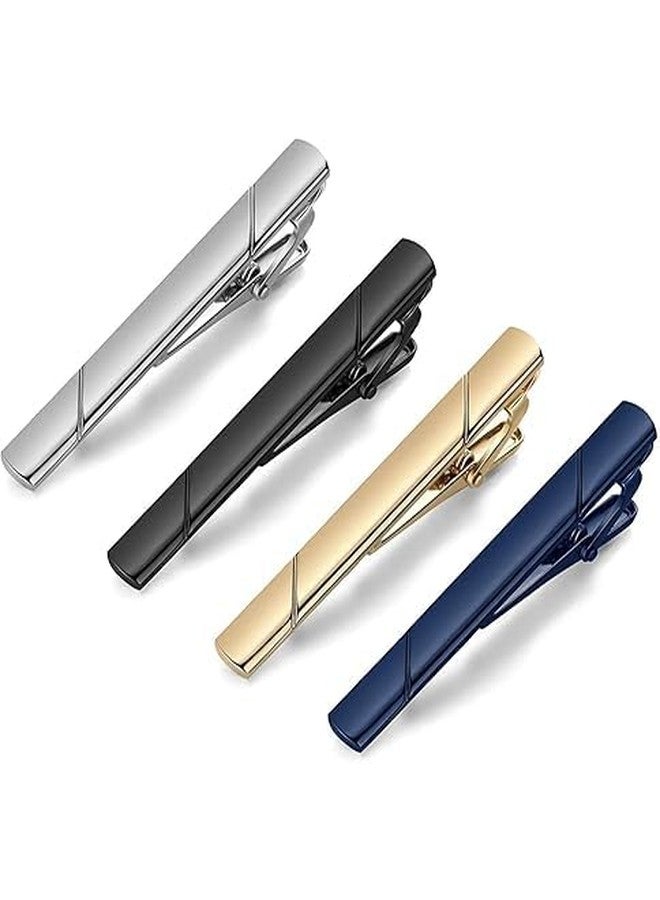 MATSON 4pcs Tie Pin, Tie Pin for Men Formal, Stylish Tie Clip for Men Suit Accessories with Gift Box, Suits Luxury Metal Plated Necktie Bars with Secure Clasp for Business Wedding or Daily Life - Image 1