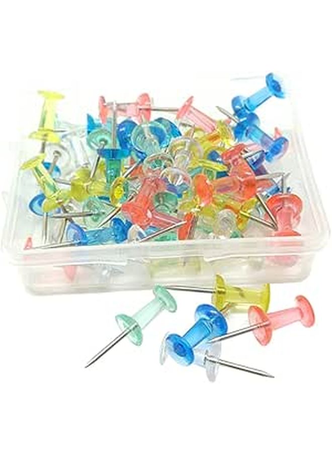40 Pcs Decorative Push Pins Multi Color Thumbtacks for Cork Bulletin Boards Office Classroom Wall - Image 1