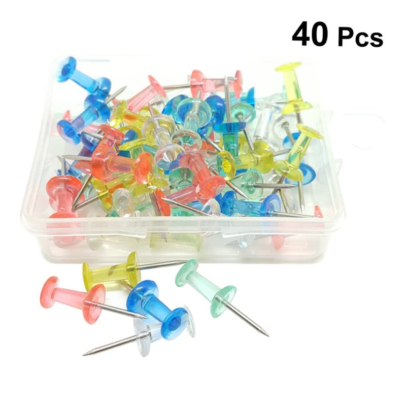 40 Pcs Decorative Push Pins Multi Color Thumbtacks for Cork Bulletin Boards Office Classroom Wall - Image 5