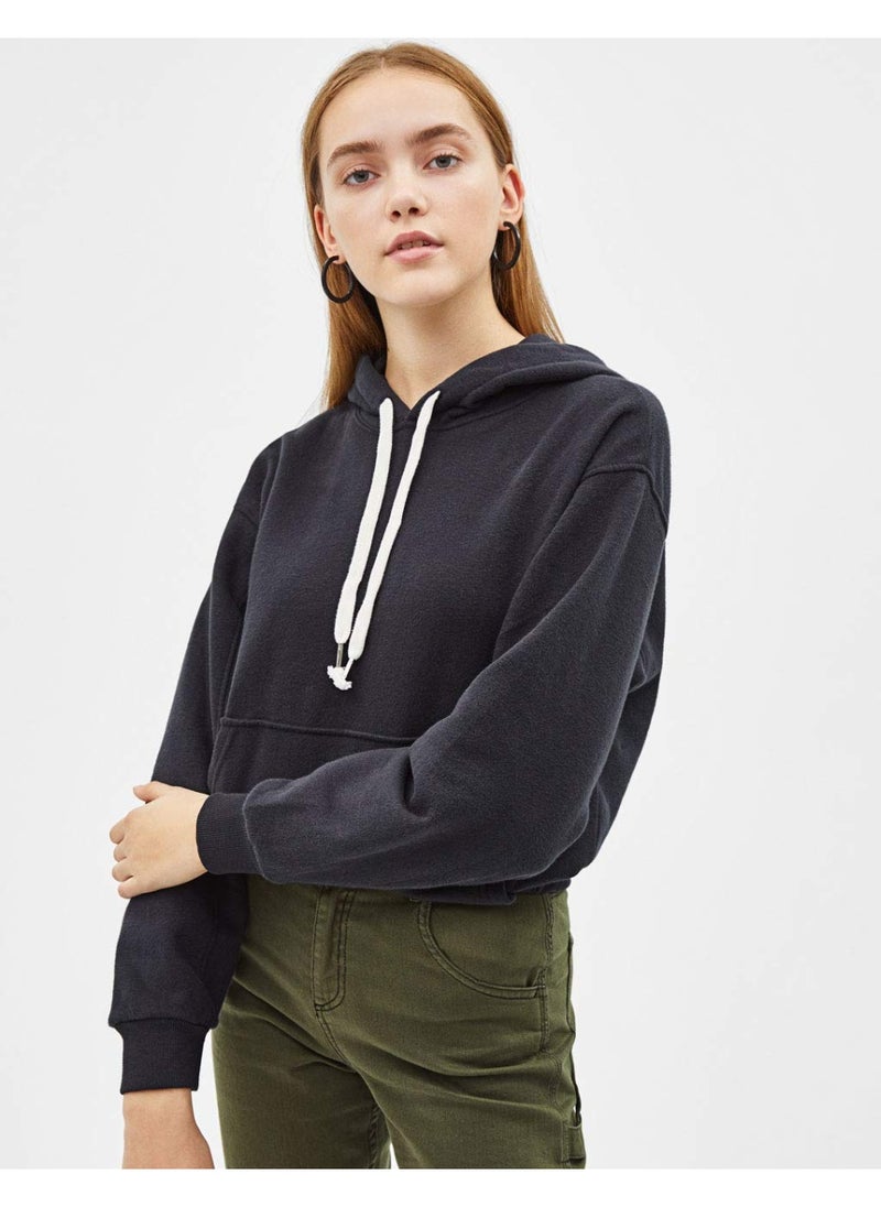 LOUD UNIVERSE Women’s Black Hoodie – Casual Long Sleeve Hooded Sweatshirt with Pockets – Cotton Blend – Comfortable Winter Hoodie For Women  - Image 1