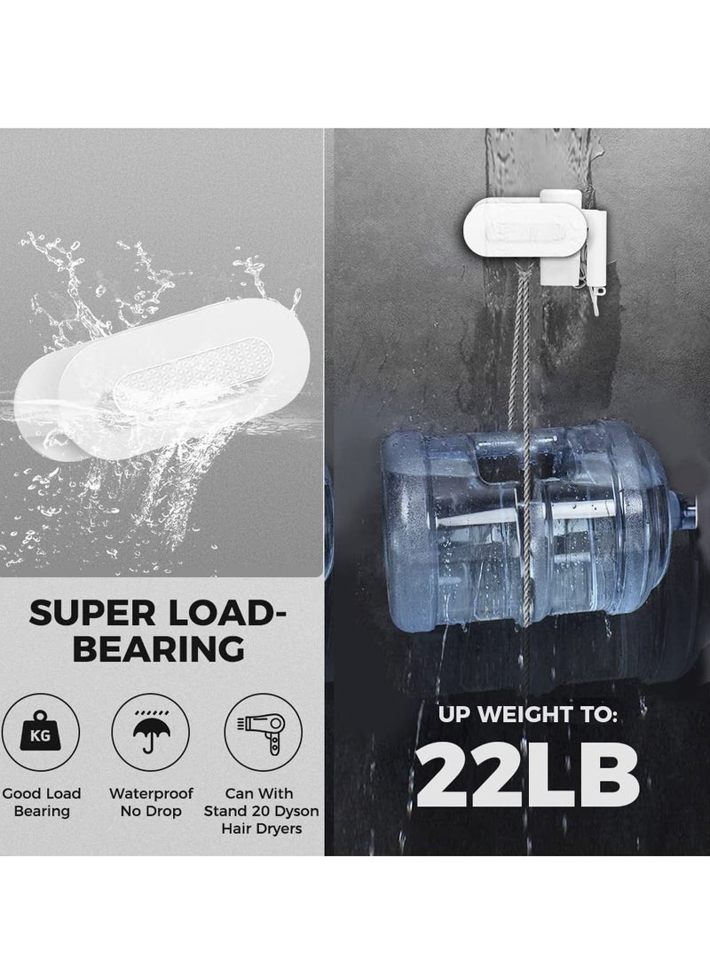 Excefore Hair Dryer Holder, Bathroom Organization, Hair Tool Organizer Wall Mount, Tray Stand Storage Bathroom Vanity Countertop with 3 Holes, White - Image 4