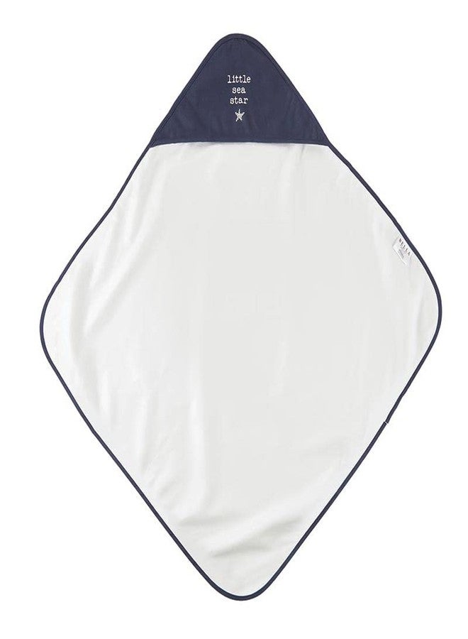 Stephan Baby Towels - Quick Dry Microfiber Infant or Toddler Beach Towel with Hood, 30-Inch Square, Navy - Lil Sea Star - Image 4