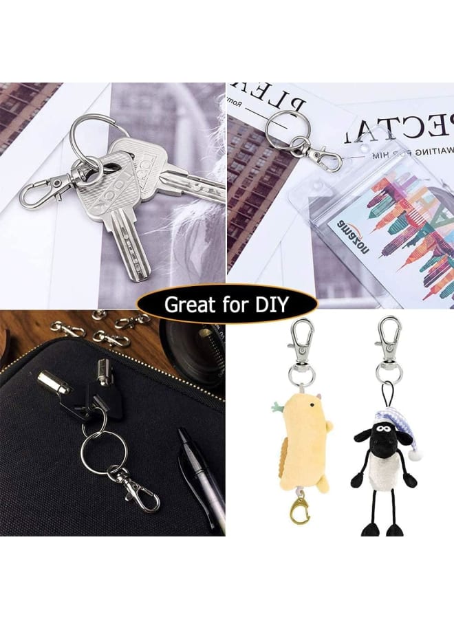 195 Piece Swivel Snap Hooks and O Key Rings with Open Jump, Metal Lobster Claw Clasp Key Chain Parts for Craft DIY - Image 5
