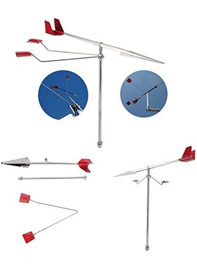 مؤشر اتجاه الرياح دوارة الطقس البحري من الفولاذ المقاوم للصدأ 304 لليخوت والقوارب الشراعية - Image 5