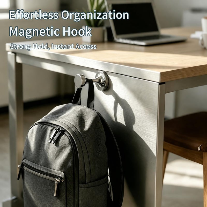 MHDMAG Coat Magnetic Hooks Heavy Duty Magnet Hanger, Magnet Hooks with Rare Earth Neodymium for Home, Office, Workplace or Traveling. Pack of 2. - Image 5