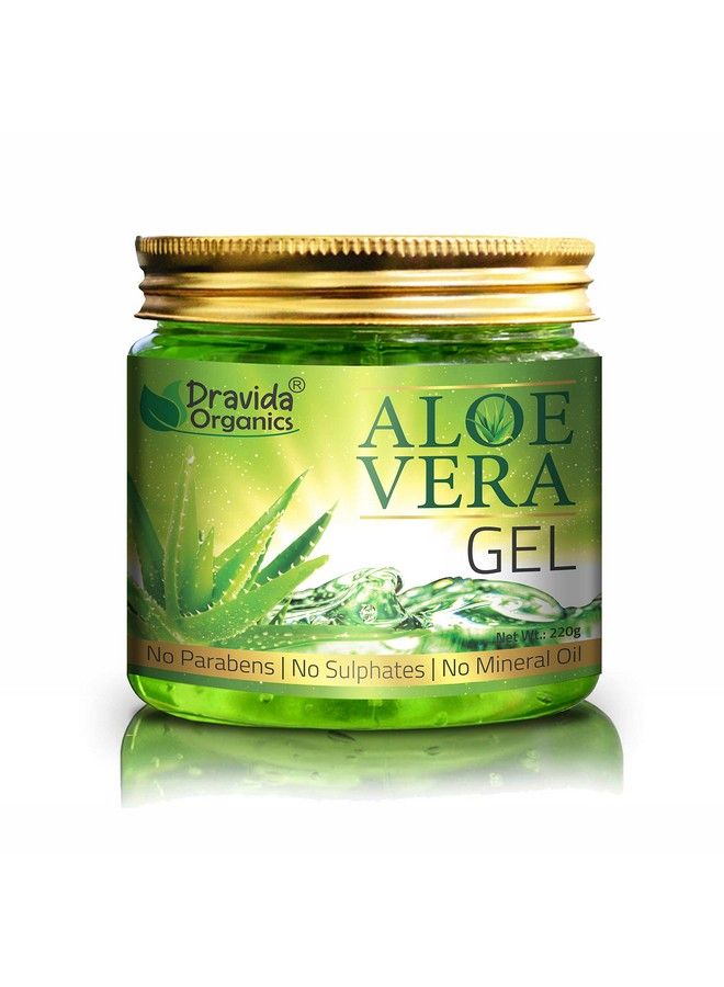 Dravida Organics Pure Aloe Vera Gel (220 Gram ) Ideal For Skin Care Face Acne Hair Treatment 220Gm  - Image 2