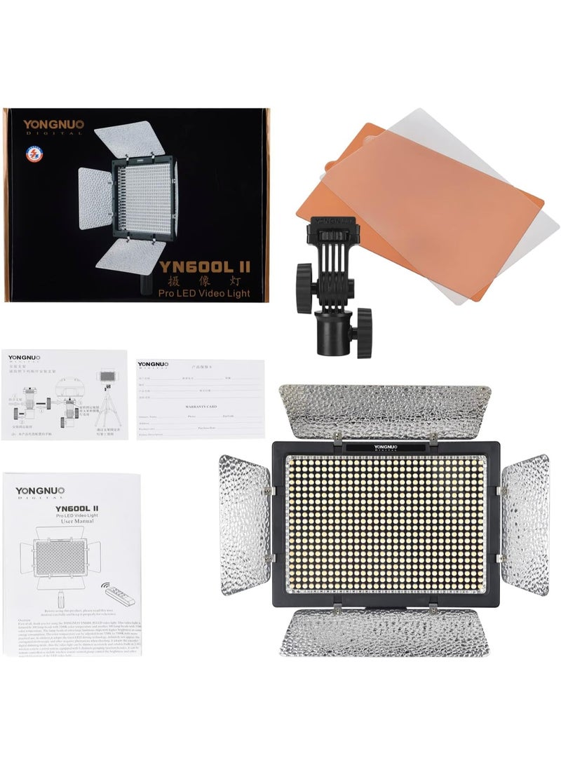 YONGNUO YN600LII LED Video Light | 3200K-5500K Bi-Color Adjustable | High CRI Dimmable LED for Photography & Videography - Image 3
