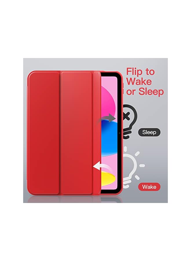 Jetech Matte Case For Ipad 10 (10.9-Inch, 2022 Model, 10Th Generation) With Pencil Holder, Frosted Translucent Back Slim Stand Protective Tablet Cover (Watermelon) - Image 3