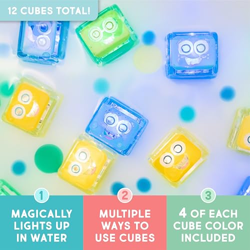 Glo Pals Water-Activated Light-Up Cubes Bundle for Sensory Play – 12 Pack (Extraordinary Earth) - Image 2