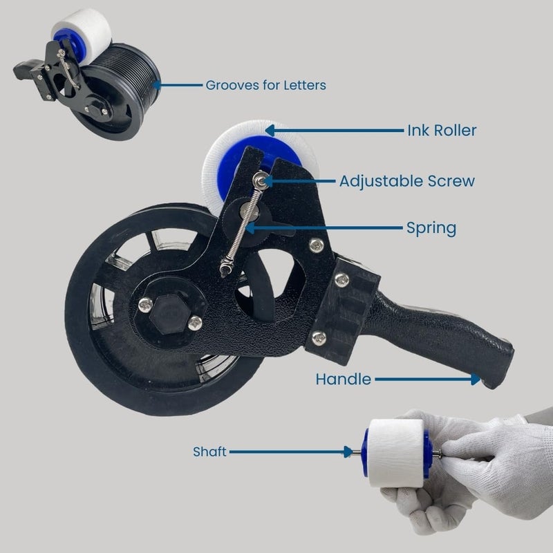 Smartpack Handy Coder Machine for Batch No. MFG. MRP. EXP. Date Printing on Laminated and Without Laminate Carton Box | Handheld Coder Printer | Coder Size - 2 Inch with 6MM Letter Set - Image 3