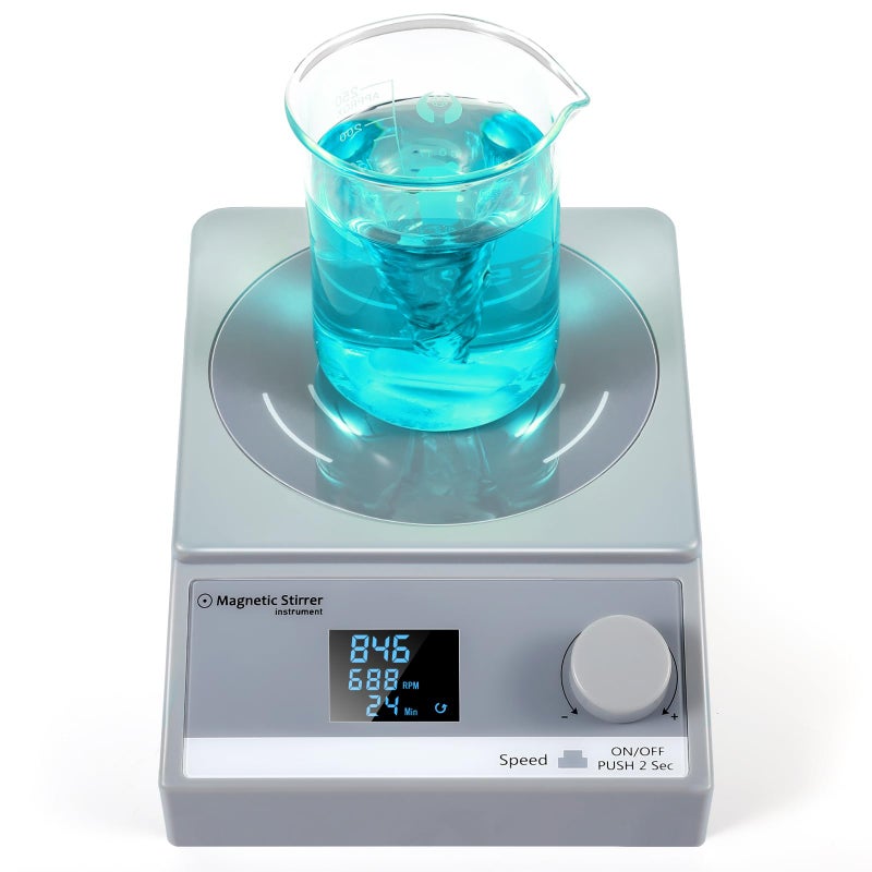 ANZESER Digital Magnetic Stirrer wTimer 100floz Magnetic Stir Plate Magnetic Mixer wLCD Display Lab Stirrer wStir Bar wo Heating - Image 2