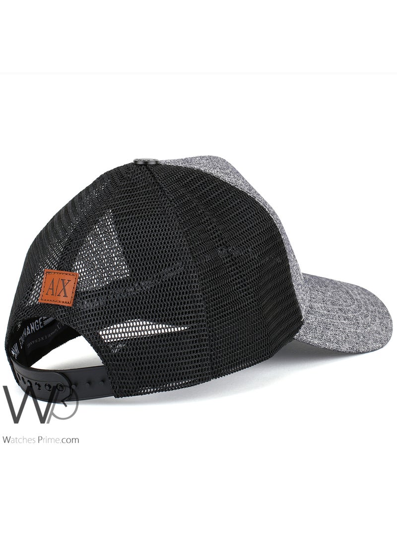Armani Exchange Armani Exchange AX Trucker Cap Gray Color Cotton Mesh Hat For Men  - Image 2