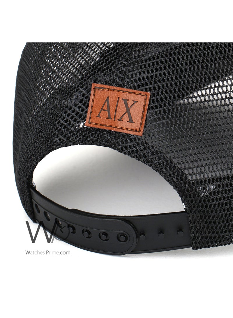Armani Exchange Armani Exchange AX Trucker Cap Gray Color Cotton Mesh Hat For Men  - Image 3