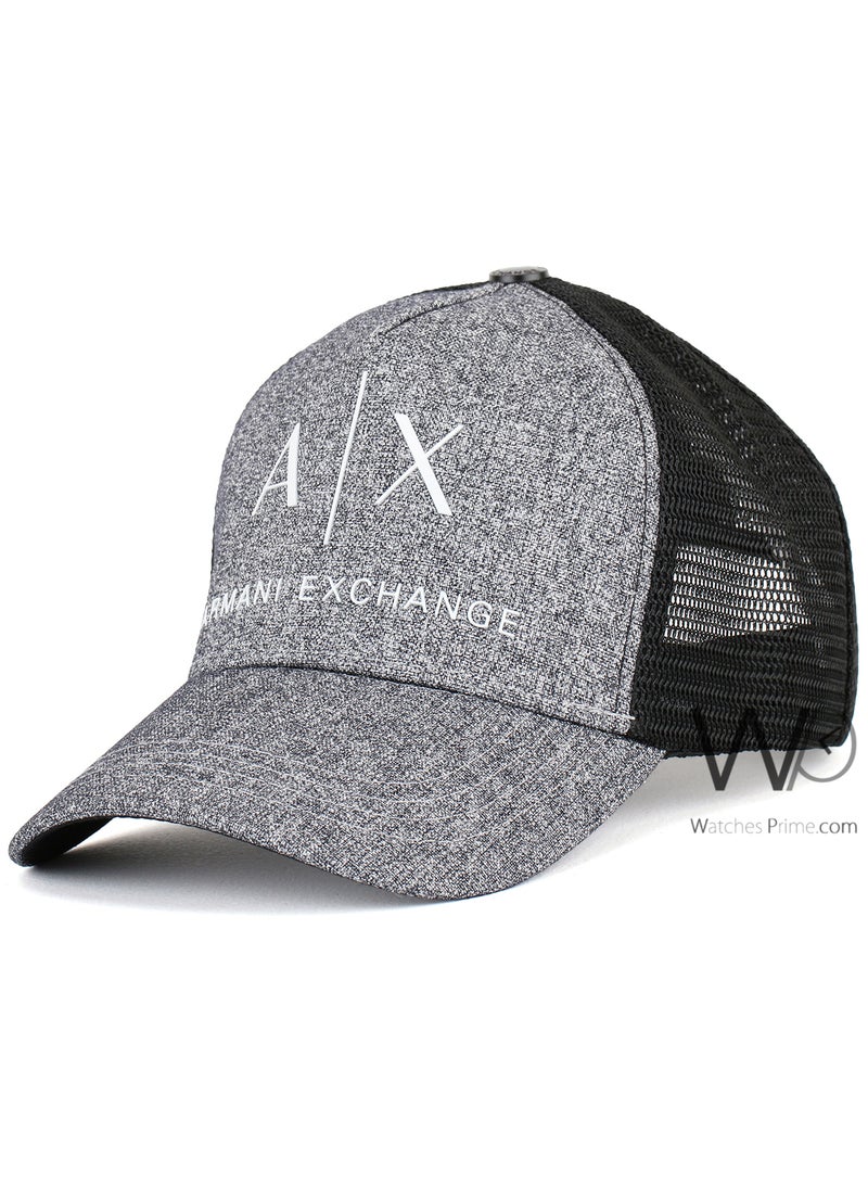 Armani Exchange Armani Exchange AX Trucker Cap Gray Color Cotton Mesh Hat For Men  - Image 1