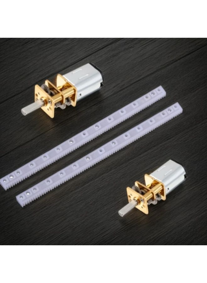 N20 Motor And Gear Rack Set 2pcs N20 Motors 2pcs Rack 12 15 Tooth Gears - Image 1