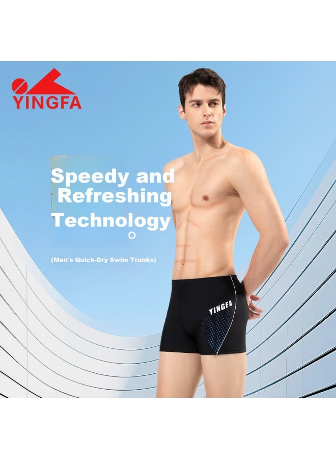 Yingfa Men's Square Leg Swim Trunks Anti-embarrassment Swimming Shorts For Hot Springs Vacation Professional Quick Dry Swimwear Plus Size Comfortable Swimsuit - Image 1