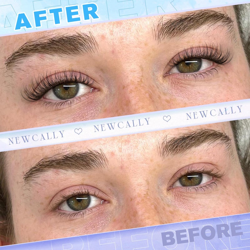 Newcally Natural Lash Clusters Wispy Eyelash Clusters C-curly DIY Lash Extension 10-16MM Cluster Eyelash Extension Individual Lashes Thin Lash Band by Newcally - Image 3