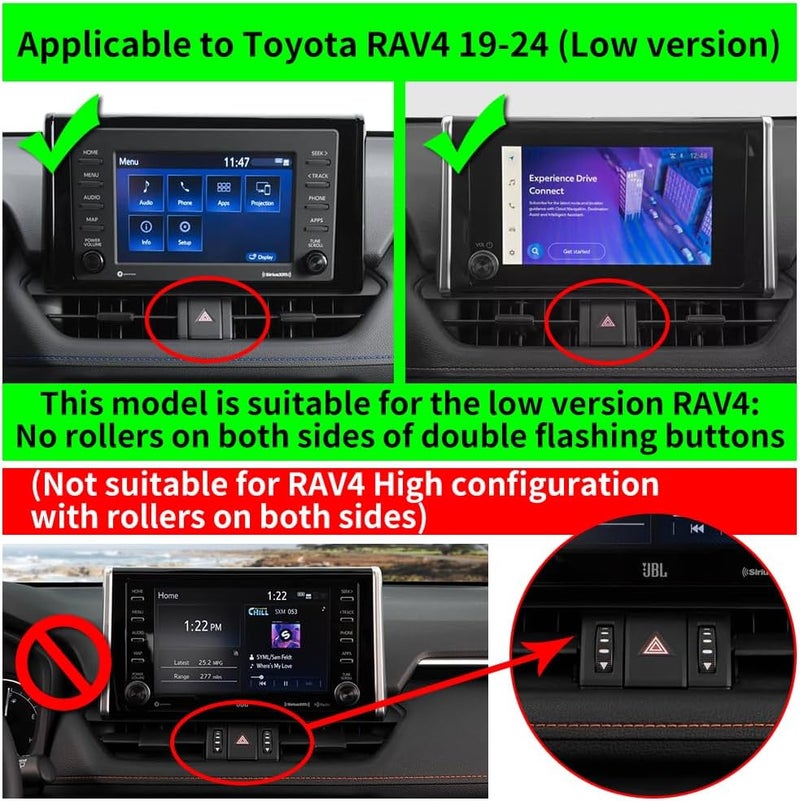 مست ترو حامل هاتف سيارة لتويوتا RAV4 2019-2025 LX XLE، هايبرد LE SE وودلاند، برايم SE، ملحقات السيارة، حامل ملاحة، ديكور داخلي، حامل هاتف محمول مع غطاء - Image 3