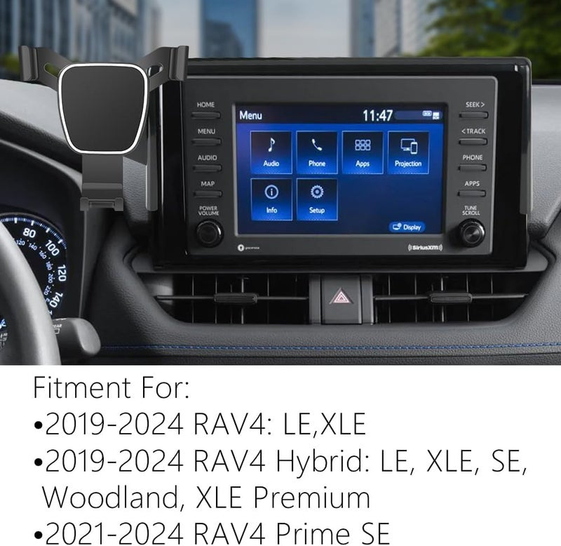مست ترو حامل هاتف سيارة لتويوتا RAV4 2019-2025 LX XLE، هايبرد LE SE وودلاند، برايم SE، ملحقات السيارة، حامل ملاحة، ديكور داخلي، حامل هاتف محمول مع غطاء - Image 2