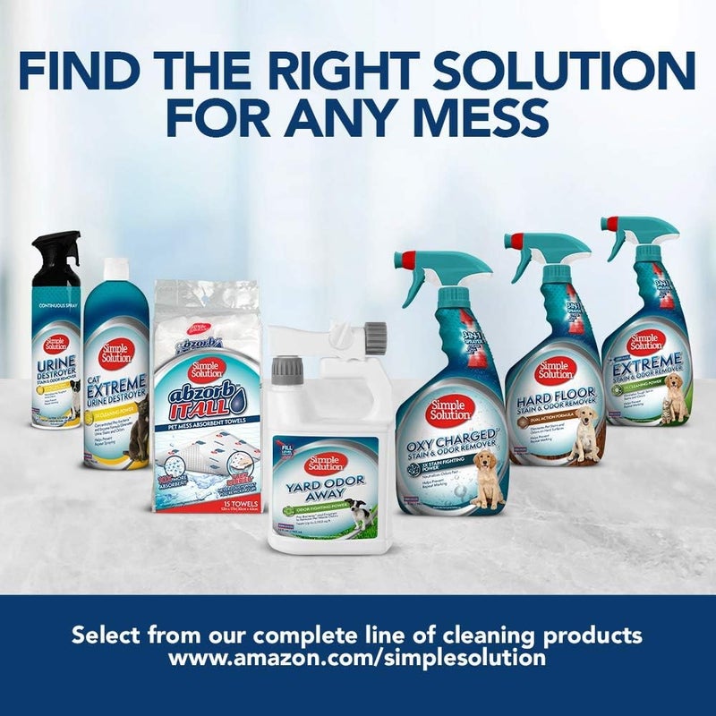 Simple Solution Stain And Odor Remover 2X Pro Bacteria And Enzyme Formula, Floral Fresh 32Oz, Blue, 32 Oz Spray - Image 5