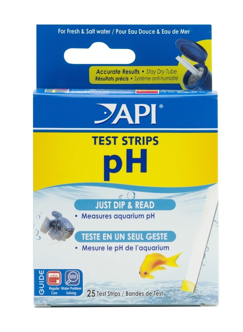 ايه بي آي شرائط اختبار الرقم الهيدروجيني API، 25 قطعة