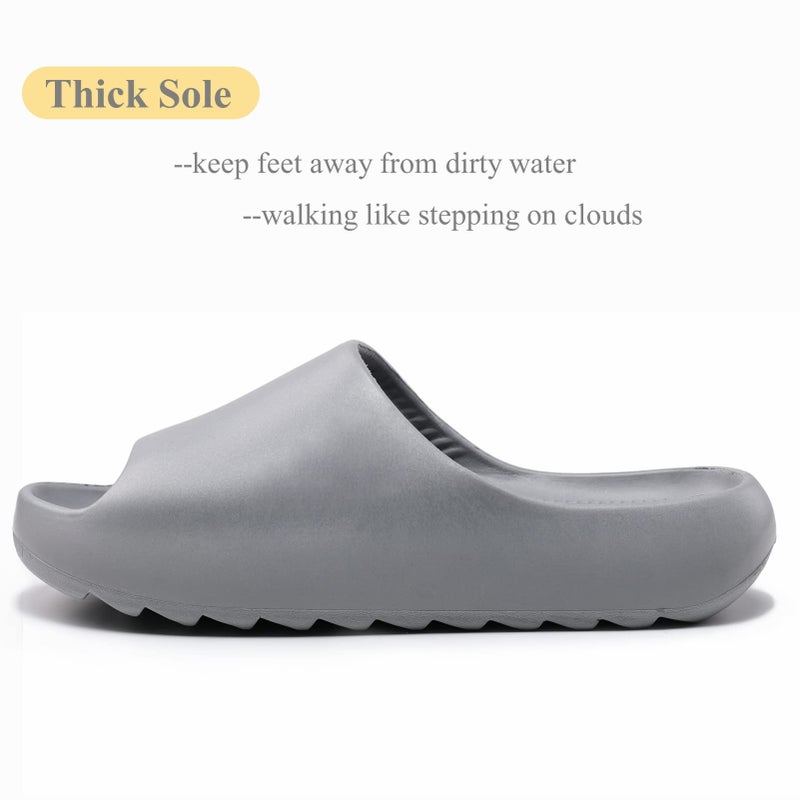 Cushioned Non-Slip Waterproof EVA Slides for Women Men and Kids, Soft Thick Sole Shower Sandals - Image 1