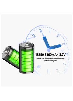 Generic 2PCS 3.7V Rechargeable 18650 Battery 5300mAh Button Top Battery Used for Led Flashlight and Headlamp  - Image 3
