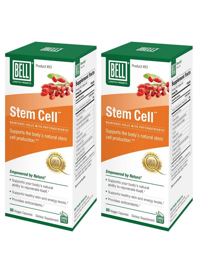 Bell Bell Stem Cell Supplements - Supports Your Body's Natural Ability to Replace Worn Out Cells and Rejuvenate Tissue | Celulas Madres, Pack of 2 | 60 Capsules Each  - Image 1
