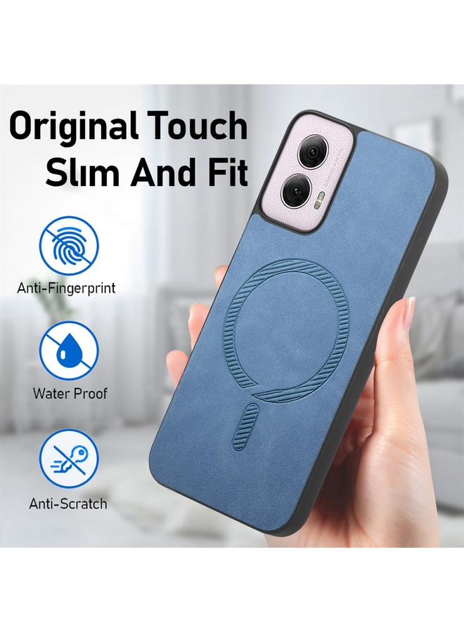 اس-توب جراب لهاتف Motorola Moto G Power 2024 5G Retro Magsafe مغناطيسي PU غطاء خلفي للهاتف - Image 5