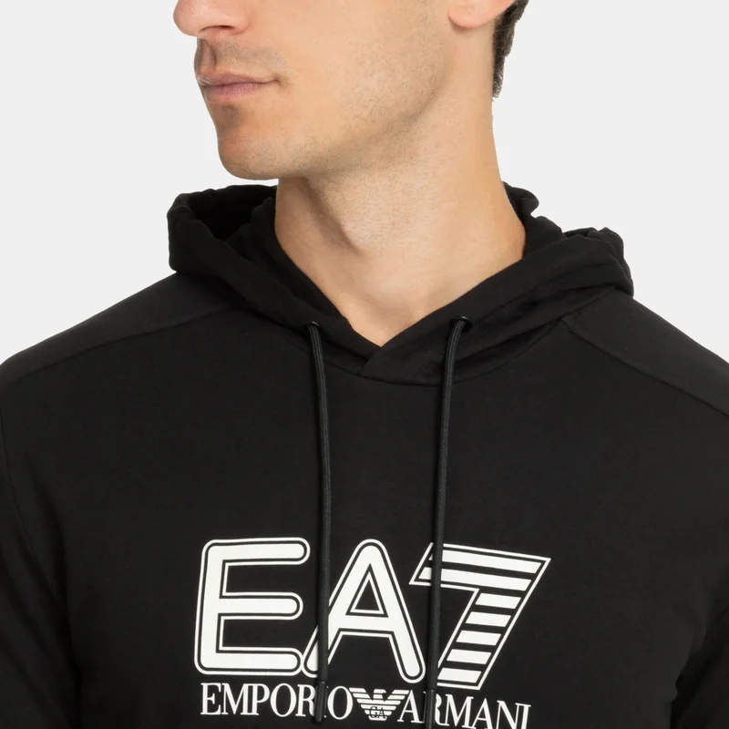 EA7 Emporio Armani Black Men's Train Visibility Hoodie for Men | Best Price UAE