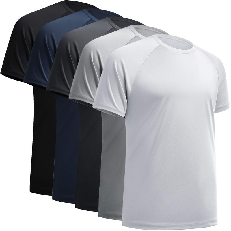 BALENNZ Workout Shirts for Men, Moisture Wicking Quick Dry Active Athletic Men's Gym Performance T Shirts - Image 1