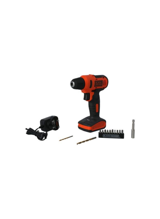 BLACK+DECKER Black + Decker Cordless Drill Driver with 13-Piece Bits Orange and Black LD12SP-B5  - Image 1