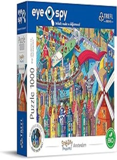 Trefl Trefl, EKO, Creative Entertainment Bottoms 1000 Elements, Surprising Details, Scenes, BIO, ECO, Fun for Adults and Kids Ages 12+, 10710, Spy Puzzle Imaginary Cities: Amsterdam, Country 