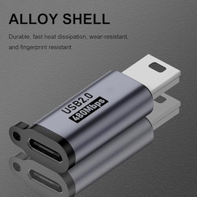 rayihni محول ميكرو USB أنثوي إلى USB نوع C ذكري 480 ميجابت في الثانية 18 واط 5 فولت 2 أمبير 2 قطعة محول نوع C أنثوي إلى ميكرو USB/ميني USB للهواتف/الأجهزة اللوحية/الكمبيوتر الشخصي - Image 2